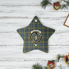 Clan MacLellan Ancient Tartan Crest Star Ceramic Ornament RK69 MacLellan Ancient Tartan Tartan Christmas