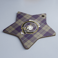 Clan Cunningham Dress Blue Dancers Tartan Crest Star Ceramic Ornament QJ89 Cunningham Dress Blue Dancers Tartan Tartan Christmas