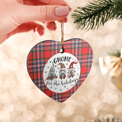 Clan MacFarlane Modern Tartan Tartan Crest Gnome Heart Ceramic Ornament OJ95 MacFarlane Modern Tartan Tartan Christmas