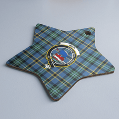 Clan Weir Ancient Tartan Crest Star Ceramic Ornament IV90 Weir Ancient Tartan Tartan Christmas