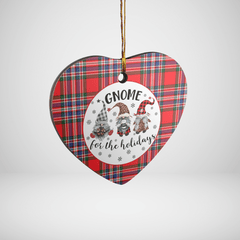 Clan MacFarlane Modern Tartan Tartan Crest Gnome Heart Ceramic Ornament OJ95 MacFarlane Modern Tartan Tartan Christmas