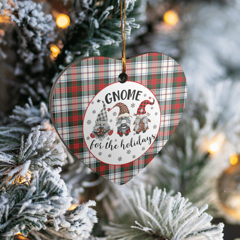 Clan MacDuff Dress Modern Tartan Tartan Crest Gnome Heart Ceramic Ornament RW10 MacDuff Dress Modern Tartan Tartan Christmas