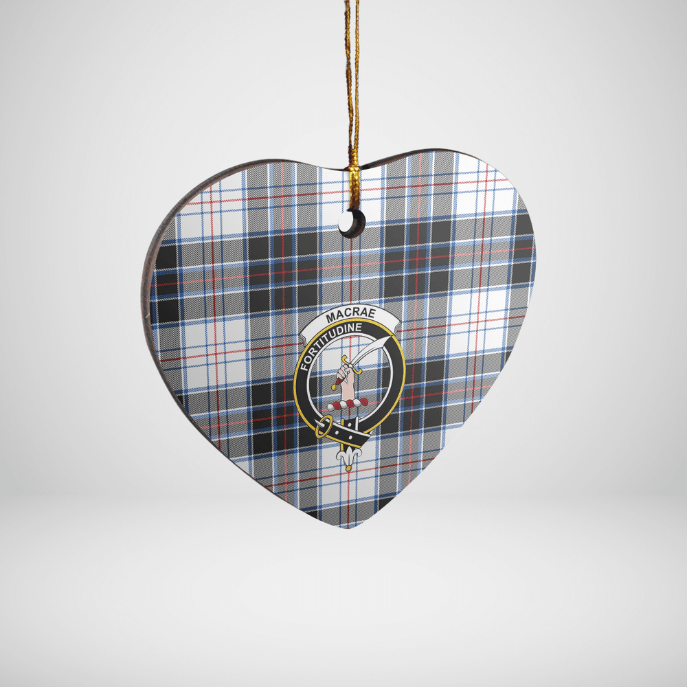 Clan MacRae Dress Modern Tartan Crest Heart Ceramic Ornament WI12 MacRae Dress Modern Tartan Tartan Christmas