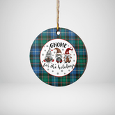 Clan MacRae Hunting Ancient Tartan Tartan Crest Gnome Round Ceramic Ornament HR88 MacRae Hunting Ancient Tartan Tartan Christmas