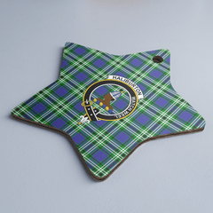 Clan Haliburton Tartan Crest Star Ceramic Ornament XA31 Haliburton Tartan Tartan Christmas