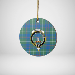 Clan MacIntyre Hunting Ancient Tartan Crest Round Ceramic Ornament ZI77 MacIntyre Hunting Ancient Tartan Tartan Christmas