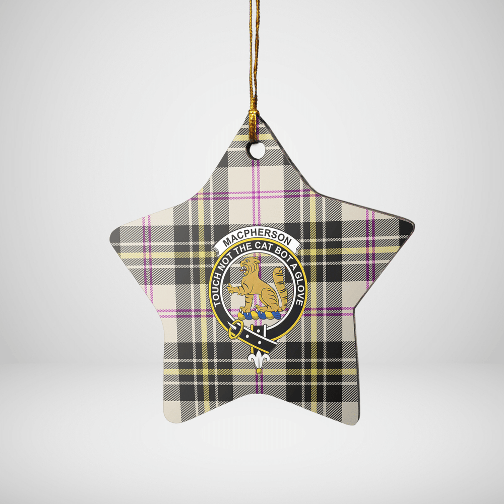 Clan MacPherson Dress Ancient Tartan Crest Star Ceramic Ornament DP49 MacPherson Dress Ancient Tartan Tartan Christmas