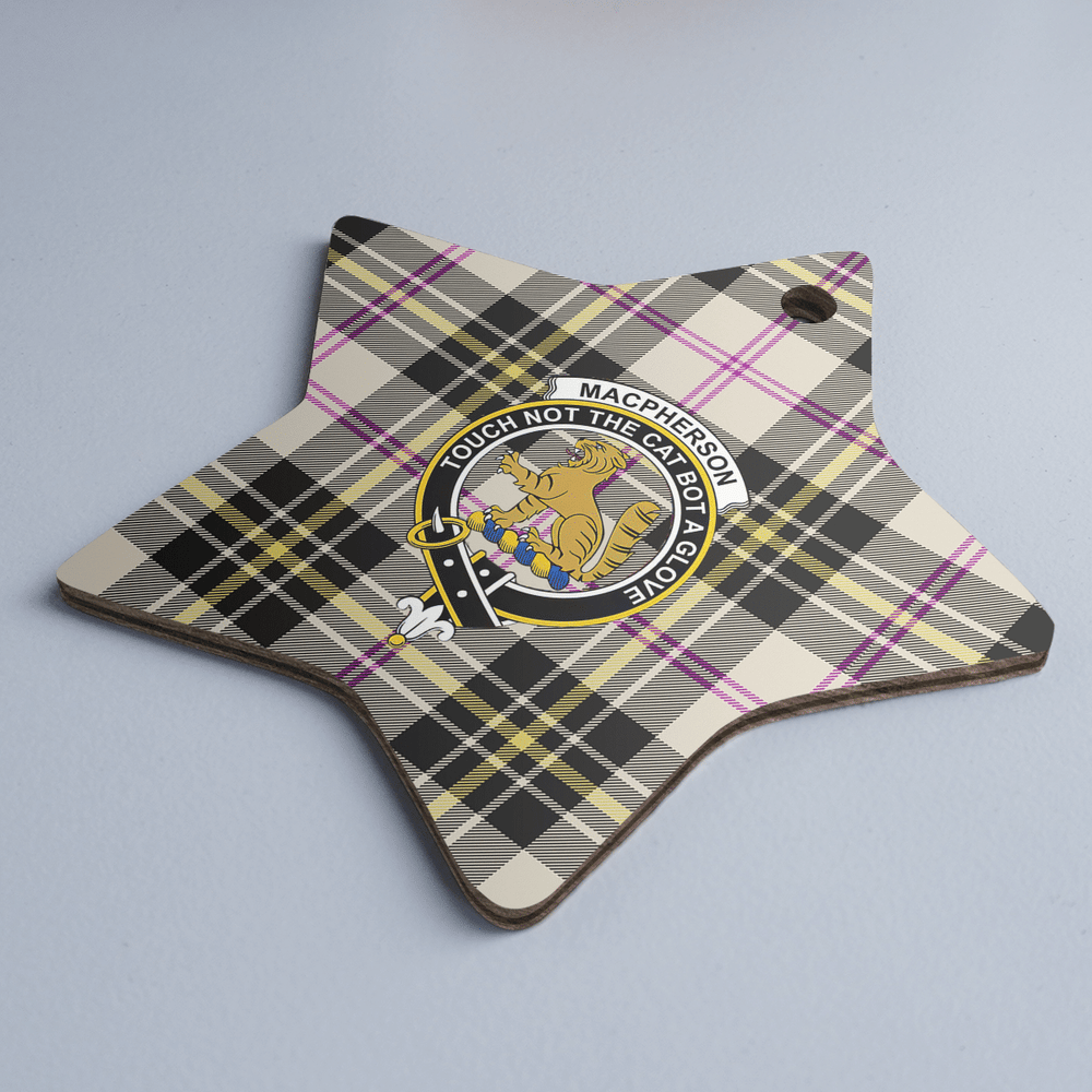 Clan MacPherson Dress Ancient Tartan Crest Star Ceramic Ornament DP49 MacPherson Dress Ancient Tartan Tartan Christmas
