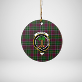 Clan Crosbie Tartan Crest Round Ceramic Ornament HP26 Crosbie Tartan Tartan Christmas