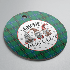 Clan Henderson Ancient Tartan Tartan Crest Gnome Round Ceramic Ornament HU52 Henderson Ancient Tartan Tartan Christmas