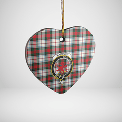 Clan MacDuff Dress Modern Tartan Crest Heart Ceramic Ornament XZ45 MacDuff Dress Modern Tartan Tartan Christmas