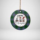 Clan Wishart Hunting Tartan Tartan Crest Gnome Round Ceramic Ornament XH84 Wishart Hunting Tartan Tartan Christmas