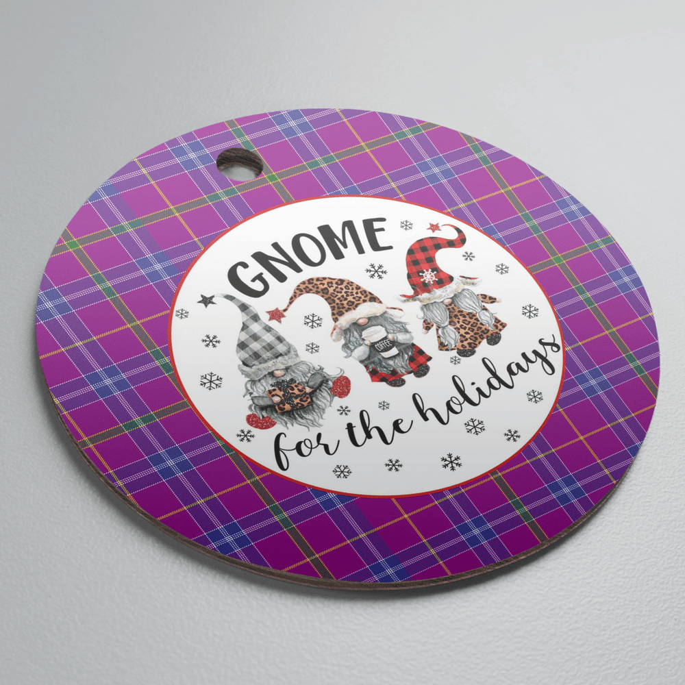 Clan Jackson Tartan Tartan Crest Gnome Round Ceramic Ornament LA87 Jackson Tartan Tartan Christmas