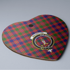 Clan MacIntyre Modern Tartan Crest Heart Ceramic Ornament UP88 MacIntyre Modern Tartan Tartan Christmas