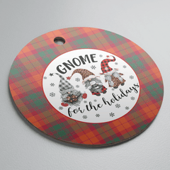 Clan MacNab Ancient Tartan Tartan Crest Gnome Round Ceramic Ornament KB90 MacNab Ancient Tartan Tartan Christmas