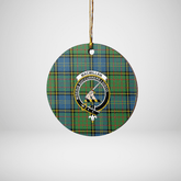 Clan MacMillan Hunting Ancient Tartan Crest Round Ceramic Ornament WH89 MacMillan Hunting Ancient Tartan Tartan Christmas