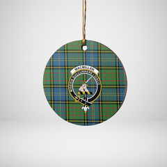 Clan MacMillan Hunting Ancient Tartan Crest Round Ceramic Ornament WH89 MacMillan Hunting Ancient Tartan Tartan Christmas