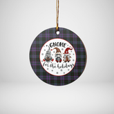 Clan Clergy Green Tartan Tartan Crest Gnome Round Ceramic Ornament MR38 Clergy Green Tartan Tartan Christmas