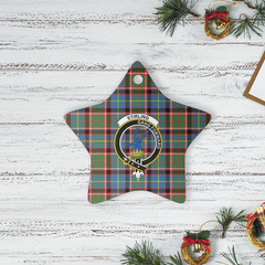 Clan Stirling (of Cadder-Present Chief) Tartan Crest Star Ceramic Ornament IA82 Stirling (of Cadder-Present Chief) Tartan Tartan Christmas
