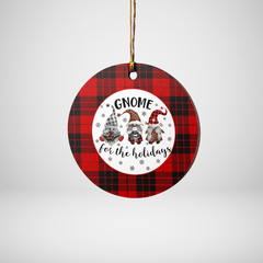 Clan MacLeod of Raasay Tartan Tartan Crest Gnome Round Ceramic Ornament RW70 MacLeod of Raasay Tartan Tartan Christmas