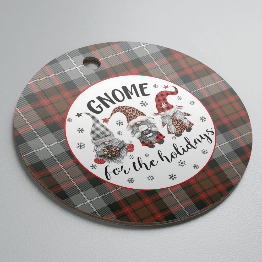 Clan MacRae Hunting Weathered Tartan Tartan Crest Gnome Round Ceramic Ornament DA92 MacRae Hunting Weathered Tartan Tartan Christmas