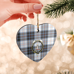 Clan MacRae Dress Modern Tartan Crest Heart Ceramic Ornament WI12 MacRae Dress Modern Tartan Tartan Christmas