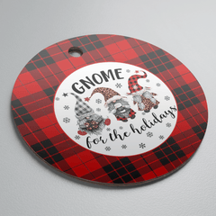 Clan MacLeod of Raasay Tartan Tartan Crest Gnome Round Ceramic Ornament RW70 MacLeod of Raasay Tartan Tartan Christmas