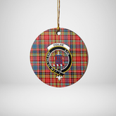 Clan Ogilvie of Airlie Ancient Tartan Crest Round Ceramic Ornament AG11 Ogilvie of Airlie Ancient Tartan Tartan Christmas