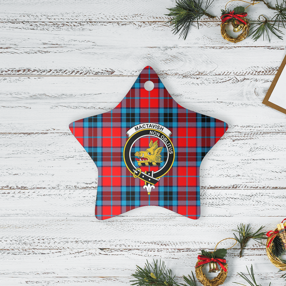 Clan MacTavish Modern Tartan Crest Star Ceramic Ornament TN31 MacTavish Modern Tartan Tartan Christmas