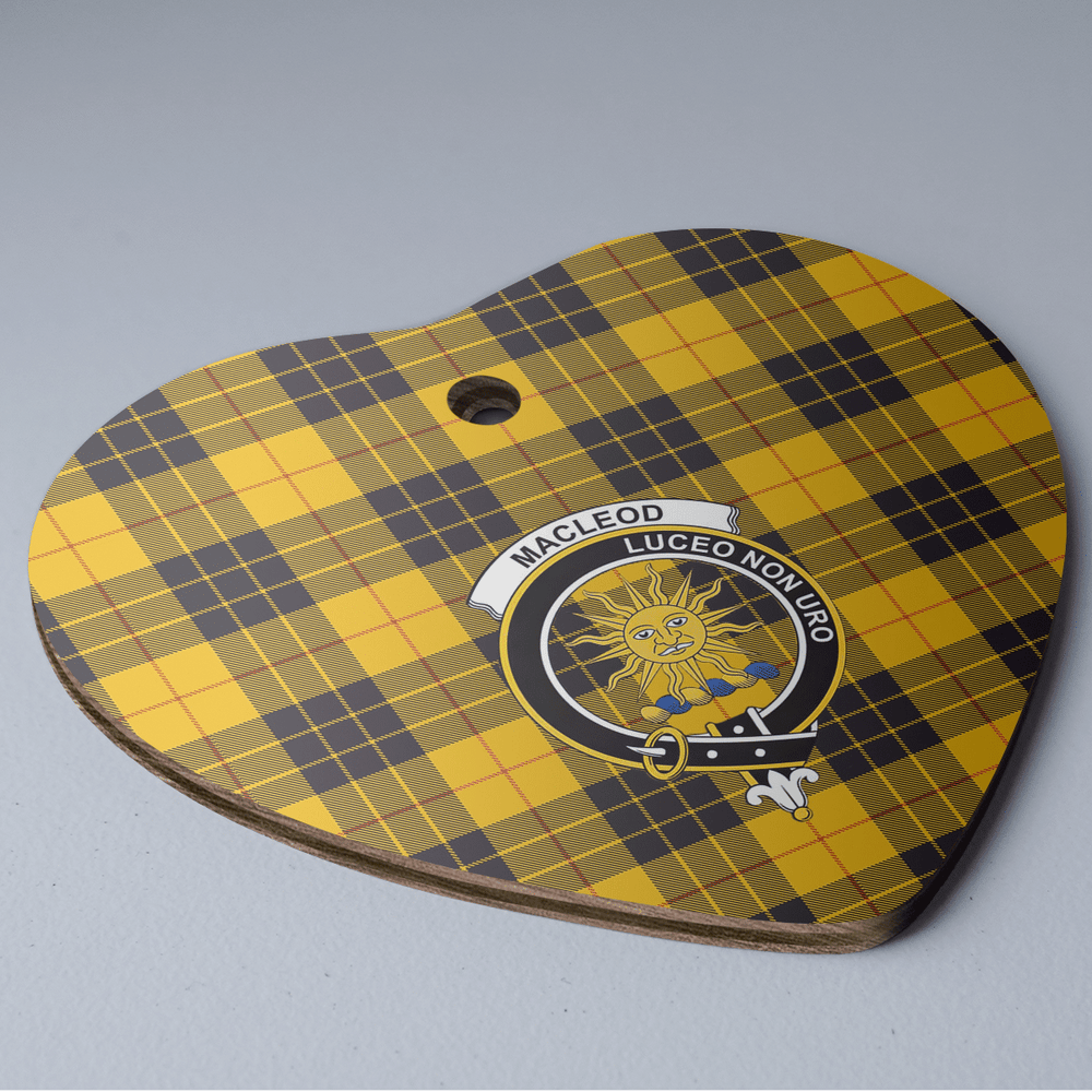 Clan MacLeod of Lewis Ancient Tartan Crest Heart Ceramic Ornament VS35 MacLeod of Lewis Ancient Tartan Tartan Christmas