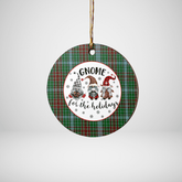 Clan Gayre Tartan Tartan Crest Gnome Round Ceramic Ornament TV79 Gayre Tartan Tartan Christmas