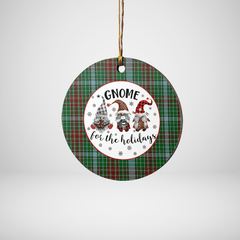 Clan Gayre Tartan Tartan Crest Gnome Round Ceramic Ornament TV79 Gayre Tartan Tartan Christmas