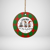 Clan Middleton Modern Tartan Tartan Crest Gnome Round Ceramic Ornament HK73 Middleton Modern Tartan Tartan Christmas