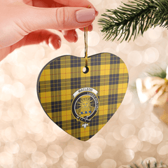 Clan MacLeod of Lewis Ancient Tartan Crest Heart Ceramic Ornament VS35 MacLeod of Lewis Ancient Tartan Tartan Christmas