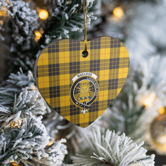 Clan MacLeod of Lewis Ancient Tartan Crest Heart Ceramic Ornament VS35 MacLeod of Lewis Ancient Tartan Tartan Christmas