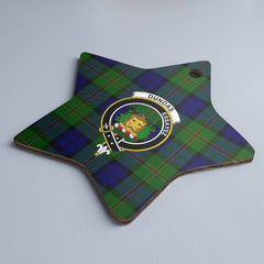 Clan Dundas Modern Tartan Crest Star Ceramic Ornament VN89 Dundas Modern Tartan Tartan Christmas