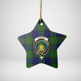 Clan Dundas Modern Tartan Crest Star Ceramic Ornament VN89 Dundas Modern Tartan Tartan Christmas
