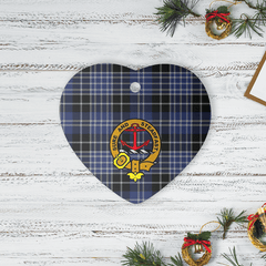 Clan Clark 1Tartan Crest Heart Ceramic Ornament CI88 Clark 1Tartan Tartan Christmas