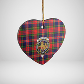 Clan MacPherson Modern Tartan Crest Heart Ceramic Ornament TY83 MacPherson Modern Tartan Tartan Christmas