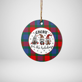 Clan Mar Tartan Tartan Crest Gnome Round Ceramic Ornament KH50 Mar Tartan Tartan Christmas