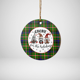 Clan Reid Green Tartan Tartan Crest Gnome Round Ceramic Ornament XD49 Reid Green Tartan Tartan Christmas