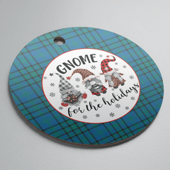 Clan Matheson Hunting Ancient Tartan Tartan Crest Gnome Round Ceramic Ornament DS82 Matheson Hunting Ancient Tartan Tartan Christmas