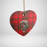 Clan MacDougall Ancient Tartan Crest Heart Ceramic Ornament UL10 MacDougall Ancient Tartan Tartan Christmas