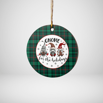 Clan Ross Hunting Modern Tartan Tartan Crest Gnome Round Ceramic Ornament