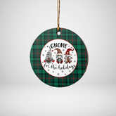 Clan Ross Hunting Modern Tartan Tartan Crest Gnome Round Ceramic Ornament FQ61 Ross Hunting Modern Tartan Tartan Christmas