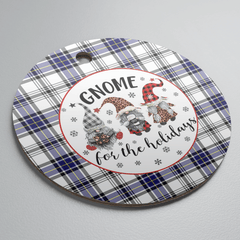 Clan Hannay Tartan Tartan Crest Gnome Round Ceramic Ornament CU32 Hannay Tartan Tartan Christmas