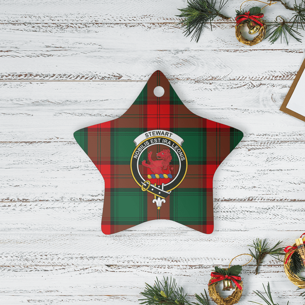 Clan Stewart Atholl Modern Tartan Crest Star Ceramic Ornament EC61 Stewart Atholl Modern Tartan Tartan Christmas