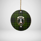 Clan MacLean Hunting Tartan Crest Round Ceramic Ornament BM31 MacLean Hunting Tartan Tartan Christmas