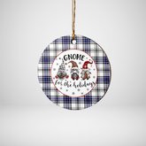 Clan Hannay Tartan Tartan Crest Gnome Round Ceramic Ornament CU32 Hannay Tartan Tartan Christmas