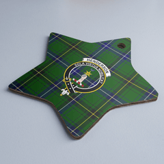 Clan Henderson Modern Tartan Crest Star Ceramic Ornament EH50 Henderson Modern Tartan Tartan Christmas